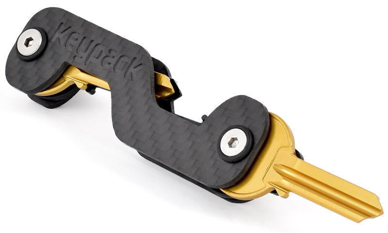 Keypack Smart Keychain Holder Key Organizer made of carbon fibers